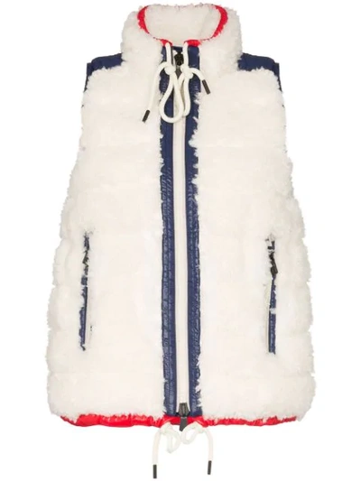 Moncler Shearling-panelled Gilet In 041 White