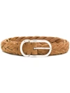 Brunello Cucinelli Braided Belt In Neutrals