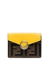 FENDI FF-EMBOSSED TRIFOLD WALLET