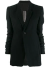 RICK OWENS SINGLE-BREASTED FITTED BLAZER