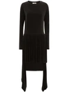 JW ANDERSON A-LINE PLEATED JERSEY DRESS