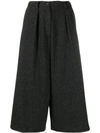 DUŠAN DUSAN CROPPED PALAZZO TROUSERS - 灰色