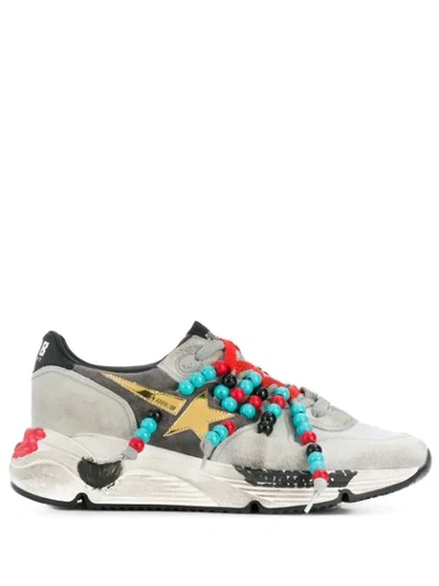 Golden Goose Running Bead Detail Trainers In White