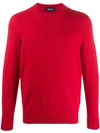 Drumohr Long-sleeve Fitted Sweater In Red