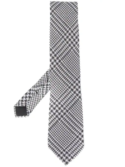 Tom Ford Houndstooth Print Tie In 黑色