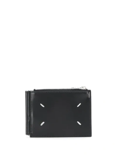 Maison Margiela Logo Stamp Bifold Wallet In Black