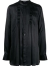 ANN DEMEULEMEESTER LONG-SLEEVE PLEATED SHIRT