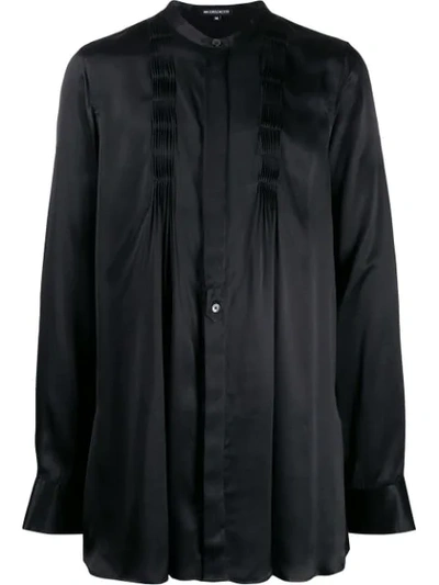 Ann Demeulemeester Long-sleeve Pleated Shirt In Black