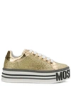 MOSCHINO CRYSTAL EMBELLISHED PLATFORM SNEAKERS