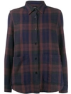 ASPESI ASPESI PLAID PRINT SHIRT - 蓝色