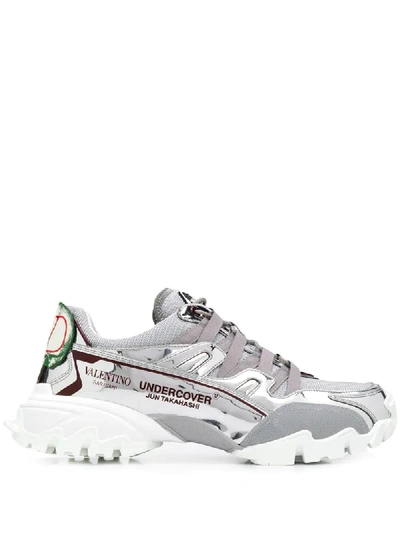 Valentino Garavani Garavani Undercover Climbers Sneaker In Silver