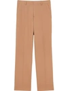 BURBERRY STRIPE DETAIL WOOL TAILORED TROUSERS