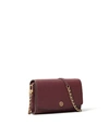 Tory Burch Robinson Chain Wallet In Port