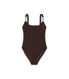 Tory Burch Clip Tank Suit In Espresso