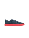 Hide & Jack Essence Tuscany Embossed-effect Sneakers In Blue