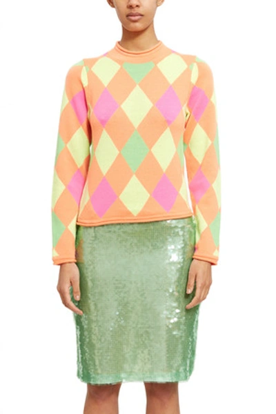 Opening Ceremony Fluorescent Knit Sweater In Fluorescent Multi