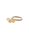 APPLES & FIGS APPLES & FIGS SEA FOAM CHARM RING - 金色