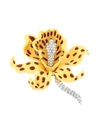 KENNETH JAY LANE Enamel Orchid Pin