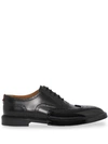 BURBERRY TOE CAP DETAIL LEATHER OXFORD BROGUES