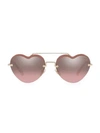 MIU MIU 58MM Mirrored Heart Sunglasses