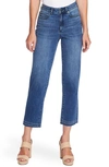 VINCE CAMUTO STUD DETAIL HIGH WAIST ANKLE STRAIGHT LEG JEANS,9059301