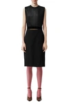 BURBERRY SLEEVELESS PANEL SKIRT DETAIL DRESS,4561657