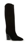 Schutz Analeah Pointed Toe Knee High Boot In Black