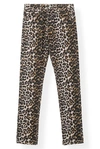 GANNI Leopard Printed Denim Pants