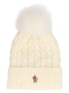 MONCLER WHITE WOOL HAT,00228100402A034