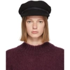 Maison Michel Abby Embellished Wool-felt Cap In Black