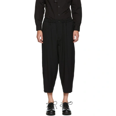 Yohji Yamamoto Wool Black Trouser With Button On The Side - 黑色 In Black