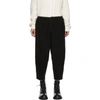 YOHJI YAMAMOTO YOHJI YAMAMOTO BLACK WOOL SIDE BUTTON TROUSERS