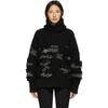 MCQ BY ALEXANDER MCQUEEN MCQ ALEXANDER MCQUEEN BLACK CROCHET TASSEL TURTLENECK jumper