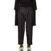 COMME DES GARÇONS HOMME DEUX COMME DES GARCONS HOMME PLUS BLACK TWILL TROUSERS