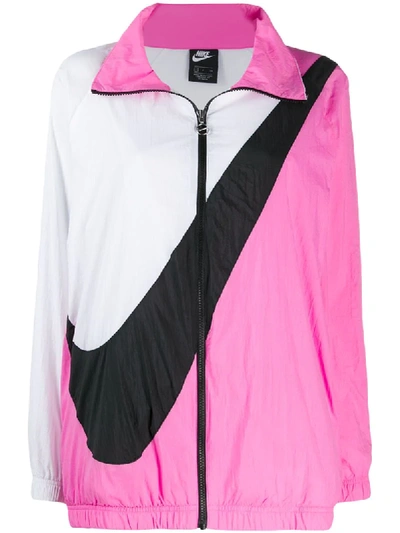 Nike Logo Sports Jacket In Pink