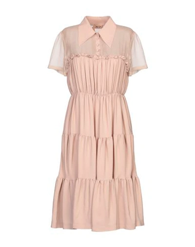 N°21 Midi Dresses In Pastel Pink