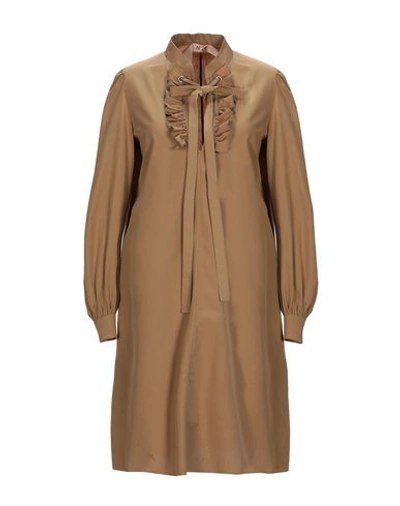 N°21 Shirt Dress In Camel
