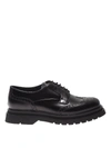 PRADA BRUSHED LEATHER DERBY BROGUES
