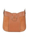TOD'S DOUBLE T SUEDE AND LEATHER HOBO BAG