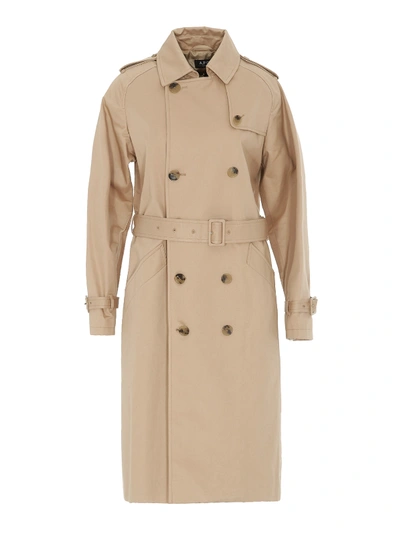 Apc A.p.c. Belted Trench Coat - 大地色 In Beige