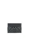 ALEXANDER MCQUEEN PATENT AND LEATHER CARD HOLDER