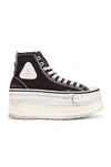 R13 Platform High Top Sneaker In Black