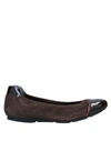 HOGAN HOGAN WOMAN BALLET FLATS DARK BROWN SIZE 5 SOFT LEATHER,11760927UW 3