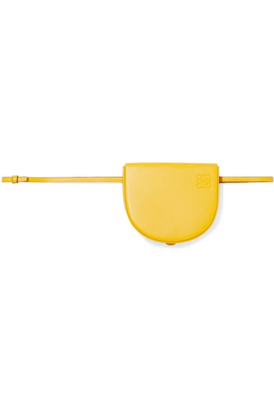 Loewe Heel Leather Belt Bag In Yellow
