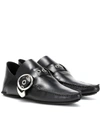 LOEWE LEATHER LOAFERS,P00411881