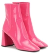 PRADA PATENT LEATHER ANKLE BOOTS,P00412442