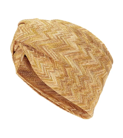 Missoni Knitted Headband In Yellow