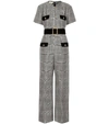 GUCCI CHECKED WOOL JUMPSUIT,P00399701
