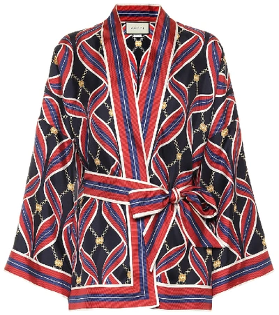 Gucci Tie-waist Kimono-style Jacket - 蓝色 In Blue