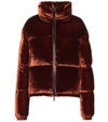 MONCLER RIMAC VELVET PUFFER JACKET,P00406291